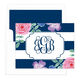 Navy Vintage Flower Foldover Note Cards Image 2 of 4